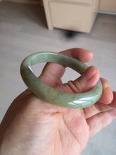Load image into Gallery viewer, 49.5mm Certified Type A 100% Natural yellow/gray/green Jadeite Jade bangle AF80-5002
