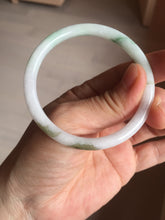 Load image into Gallery viewer, 53.9mm 100% natural Type A sunny green white purple round cut jadeite jade bangle BL96-4661