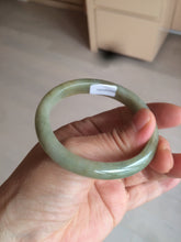 Load image into Gallery viewer, 49.5mm Certified Type A 100% Natural yellow/gray/green Jadeite Jade bangle AF80-5002