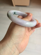 Load image into Gallery viewer, 58mm certified 100% natural type A light green/purple/yellow(FU LU SHOU) jadeite jade bangle BN84-8722