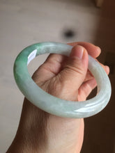 Load image into Gallery viewer, 57mm certified Type A 100% Natural sunny green/white/purple Jadeite Jade bangle L146-5350