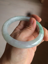 Load image into Gallery viewer, 57mm certified Type A 100% Natural sunny green/white/purple Jadeite Jade bangle L146-5350