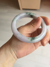 Load image into Gallery viewer, 58mm certified 100% natural type A light green/purple/yellow(FU LU SHOU) jadeite jade bangle BN84-8722