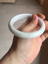 Load image into Gallery viewer, 59.5mm Certified Type A 100% Natural sunny green white (白底青) Jadeite Jade bangle BP42-3182