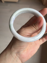 Load image into Gallery viewer, 59.5mm Certified Type A 100% Natural sunny green white (白底青) Jadeite Jade bangle BP42-3182