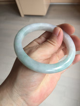 Load image into Gallery viewer, 56.5mm certified 100% natural type A white/light green white purple jadeite jade bangle AH104-0524