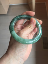 Load image into Gallery viewer, 56.7mm Certified Type A 100% Natural Woodland Green Jadeite Bangle AZ185-0428