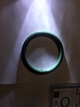Load image into Gallery viewer, 51.1mm Certified Type A 100% Natural dark green blue gray black slim round cut Guatemala Jadeite bangle PJ3-4307
