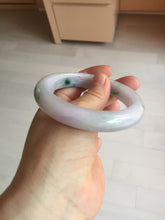 Load image into Gallery viewer, 58mm certified 100% natural type A light green/purple/yellow(FU LU SHOU) jadeite jade bangle BN84-8722