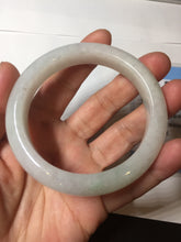 Load image into Gallery viewer, 56.8mm Certified Type A 100% Natural sunny green/white Jadeite Jade bangle BP50-3874