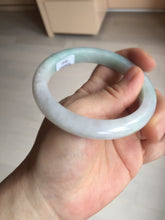 Load image into Gallery viewer, 56.5mm certified 100% natural type A white/light green white purple jadeite jade bangle AH104-0524