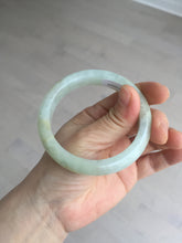 Load image into Gallery viewer, 56.6mm certified 100% natural Type A icy watery light yellow/white with jadeite jade bangle BL55-3278