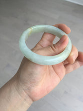 Load image into Gallery viewer, 56.6mm certified 100% natural Type A icy watery light yellow/white with jadeite jade bangle BL55-3278