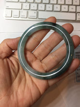 Load image into Gallery viewer, 55mm Certified type A 100% Natural light green blue purple gray black Jadeite bangle PB274-2748