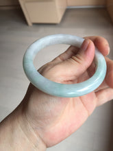 Load image into Gallery viewer, 56.5mm certified 100% natural type A white/light green white purple jadeite jade bangle AH104-0524
