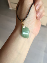 Load image into Gallery viewer, 100% natural type A jadeite jade icy watery yellow green black Willow leaf pendant group AX152