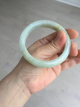 Load image into Gallery viewer, 56.6mm certified 100% natural Type A icy watery light yellow/white with jadeite jade bangle BL55-3278