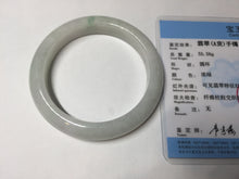 Load image into Gallery viewer, 56.8mm Certified Type A 100% Natural sunny green/white Jadeite Jade bangle BP50-3874