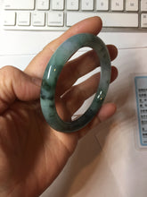 Load image into Gallery viewer, 55mm Certified type A 100% Natural light green blue purple gray black Jadeite bangle PB274-2748