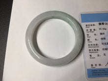 Load image into Gallery viewer, 56.4mm Certified Type A 100% Natural sunny green/white Jadeite Jade bangle BP51-3875