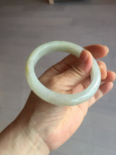 Load image into Gallery viewer, 57.5mm certified 100% natural Type A icy watery light yellow/white with jadeite jade bangle BL56-3288
