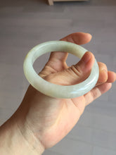 Load image into Gallery viewer, 57.5mm certified 100% natural Type A icy watery light yellow/white with jadeite jade bangle BL56-3288