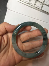 Load image into Gallery viewer, 55mm Certified type A 100% Natural light green blue purple gray black Jadeite bangle PB274-2748