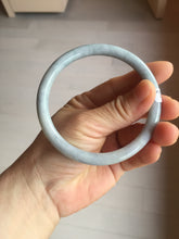 Load image into Gallery viewer, 62.2mm certified Type A 100% Natural white gray light purple round cut Jadeite Jade bangle PE91-3213