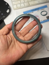 Load image into Gallery viewer, 61mm Certified Type A 100% Natural dark green/blue/gray/black Guatemala Jadeite bangle AZ144-6426