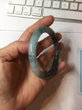 Load image into Gallery viewer, 55mm Certified type A 100% Natural light green blue purple gray black Jadeite bangle PB274-2748