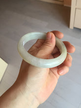 Load image into Gallery viewer, 57.5mm certified 100% natural Type A icy watery light yellow/white with jadeite jade bangle BL56-3288