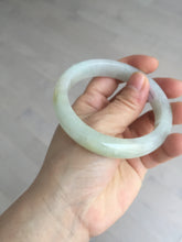 Load image into Gallery viewer, 57.5mm certified 100% natural Type A icy watery light yellow/white with jadeite jade bangle BL56-3288