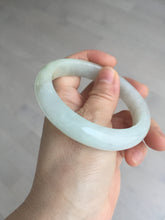 Load image into Gallery viewer, 57.5mm certified 100% natural Type A icy watery light yellow/white with jadeite jade bangle BL56-3288