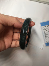 Load image into Gallery viewer, 61mm Certified Type A 100% Natural dark green/blue/gray/black Guatemala Jadeite bangle AZ145-6411