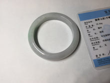 Load image into Gallery viewer, 56.4mm Certified Type A 100% Natural sunny green/white Jadeite Jade bangle BP51-3875