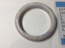 Load image into Gallery viewer, 57.5mm certified Type A 100% Natural light green purple white slim Jadeite Jade bangle BQ72-4938