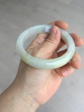 Load image into Gallery viewer, 57.5mm certified 100% natural Type A icy watery light yellow/white with jadeite jade bangle BL56-3288