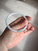 Load image into Gallery viewer, 56.5mm 100% natural Type A sunny green white round cut jadeite jade bangle BL98-4669