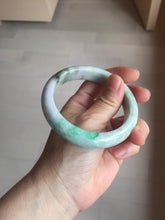 Load image into Gallery viewer, 58.5mm Certified Type A 100% Natural Sunny Green Purple Gray brown black Jadeite Jade Bangle AZ182-6585