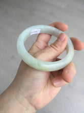 Load image into Gallery viewer, 57.5mm certified 100% natural Type A icy watery light yellow/white with jadeite jade bangle BL56-3288