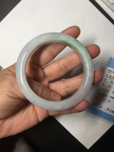 Load image into Gallery viewer, 56.4mm Certified Type A 100% Natural sunny green/white Jadeite Jade bangle BP51-3875