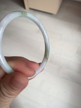 Load image into Gallery viewer, 56.5mm 100% natural Type A sunny green white round cut jadeite jade bangle BL98-4669