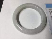 Load image into Gallery viewer, 56.6mm certified 100% natural Type A icy watery light green/white jadeite jade bangle BP52-3872