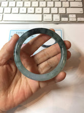Load image into Gallery viewer, 57mm Certified type A 100% Natural light green blue purple gray black Jadeite bangle PB275-2747