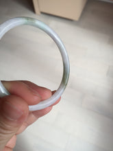 Load image into Gallery viewer, 56.5mm 100% natural Type A sunny green white round cut jadeite jade bangle BL98-4669