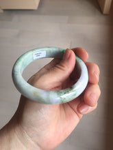 Load image into Gallery viewer, 58.5mm Certified Type A 100% Natural Sunny Green Purple Gray brown black Jadeite Jade Bangle AZ182-6585