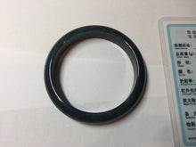 Load image into Gallery viewer, 52.5mm Certified Type A 100% Natural dark green/blue/gray/black Guatemala Jadeite bangle PB276-0696