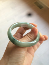 Load image into Gallery viewer, 49mm Certified Type A 100% Natural dark green/gray oval Jadeite Jade bangle AX4-2872