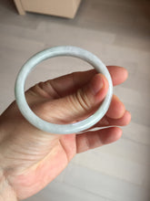 Load image into Gallery viewer, 49mm Type A 100% Natural light green oval Jadeite Jade bangle BM71
