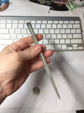 Load image into Gallery viewer, 16cm 100% Natural Icy Gray Black (灰冰) Flat Rectangle Xiu Jade (Serpentine) Hairpin AW70